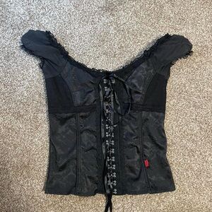 Tripp NYC Black Lace Corset